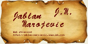 Jablan Marojević vizit kartica